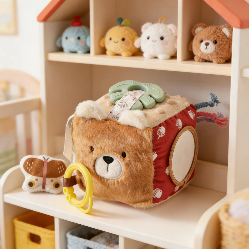 Baby Montessori Toy cotton Magic Tissue Box Soft Plush Sensory Touch Toys Finger Exercising Busy Board Game Baby Montessori Gift